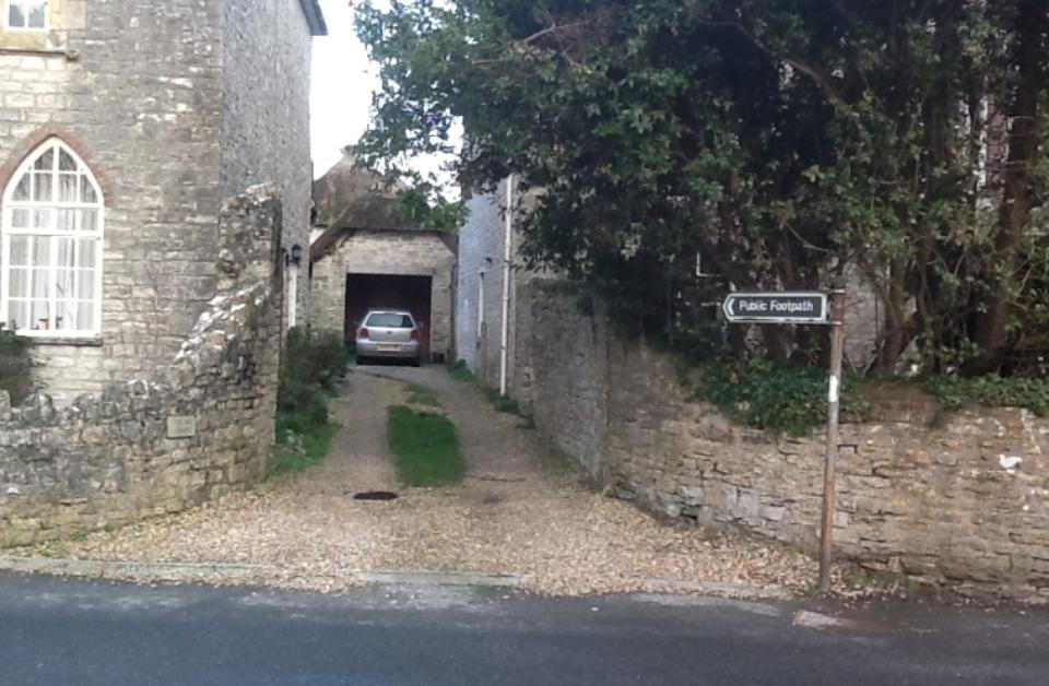 50 yards from the front door on the main road you will see this lane to the back of the cottage and our exclusive car park